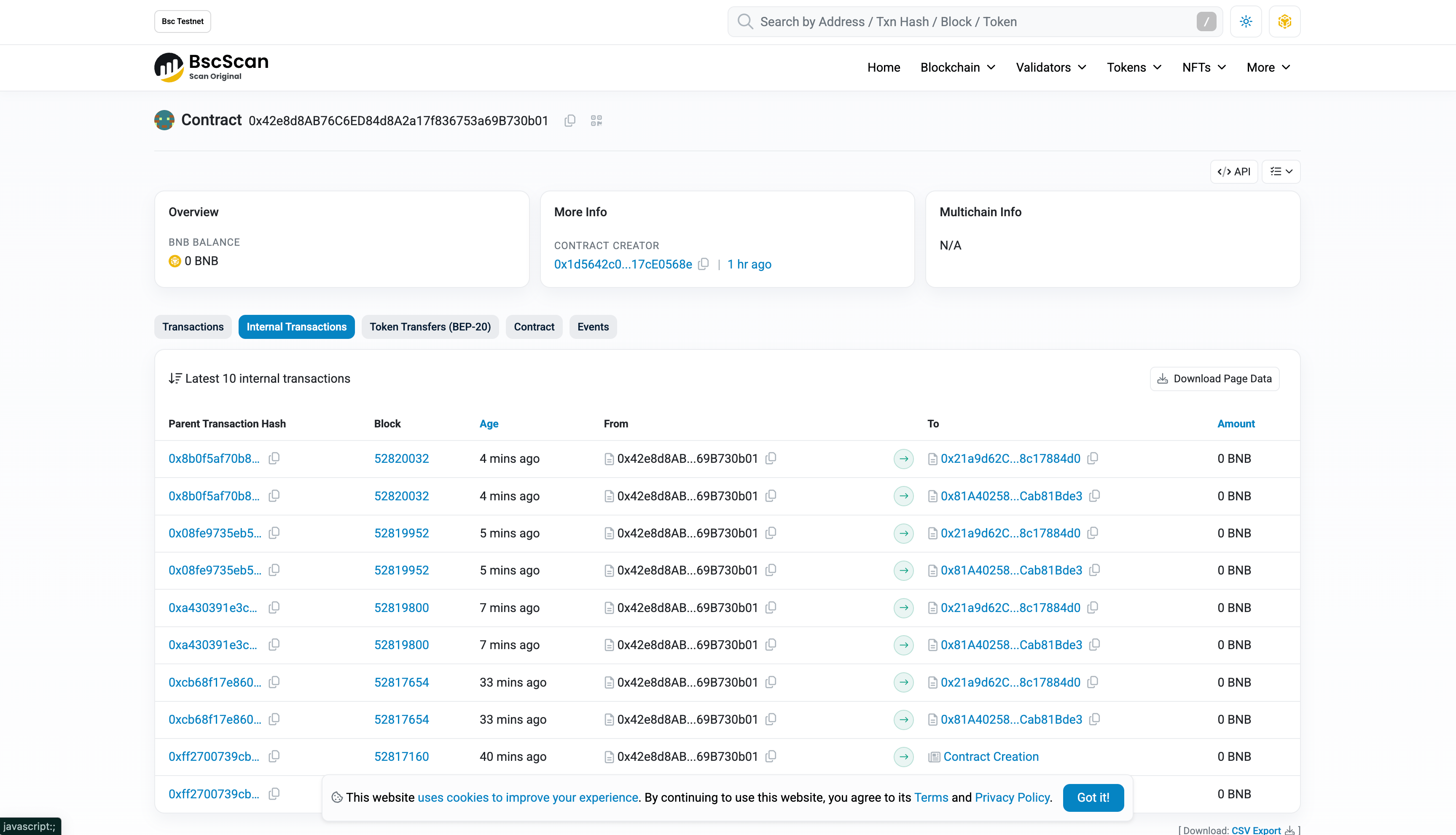 Blockchain explorer
