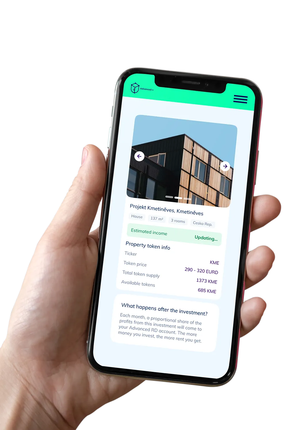 Mobile app — property detail