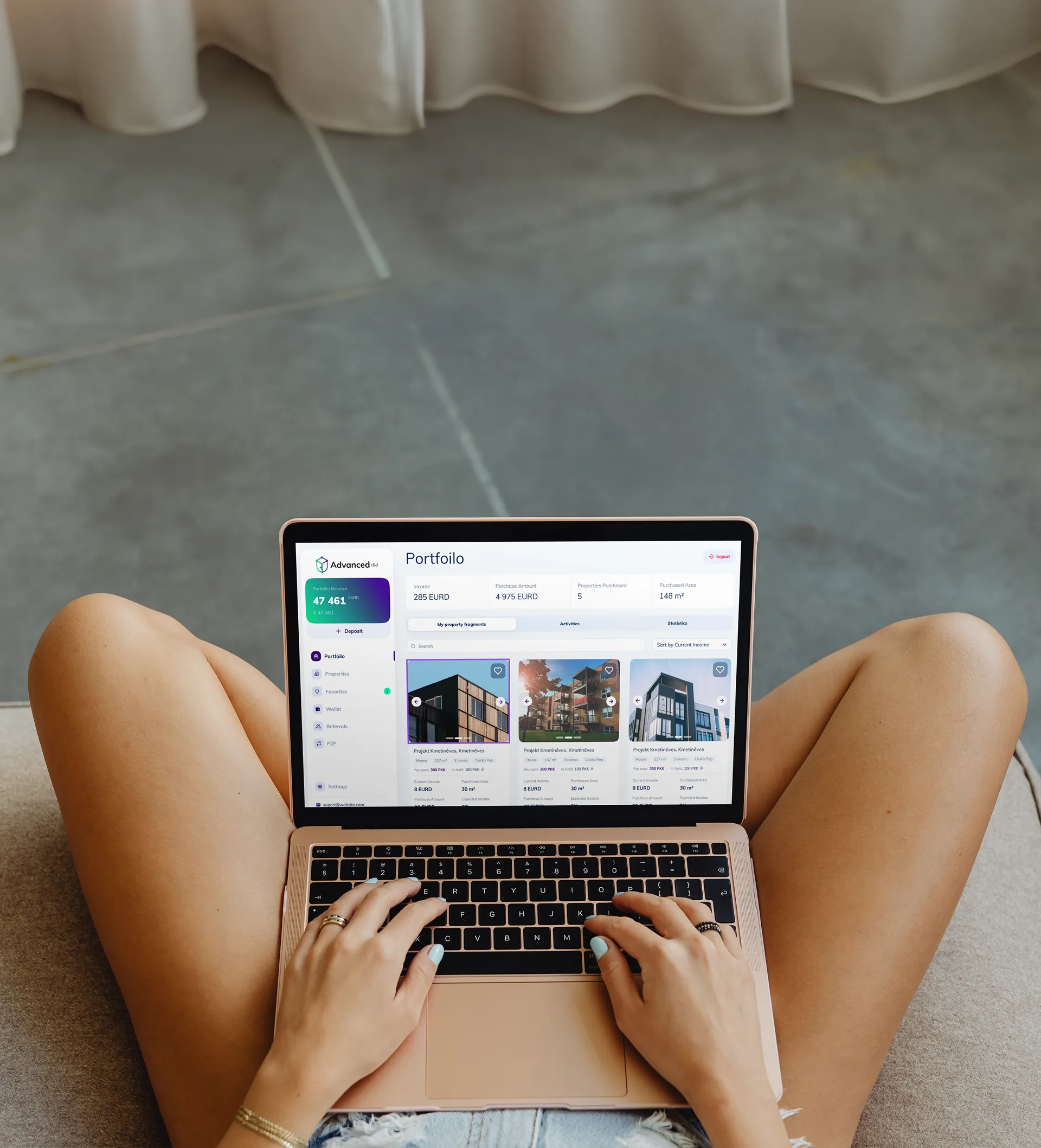 Investor working with the Advanced R&D portfolio